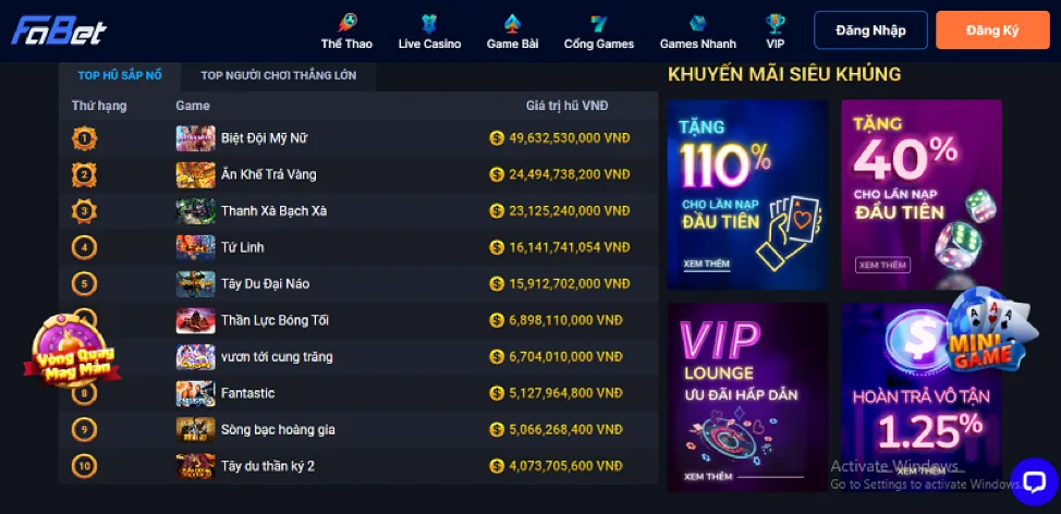 Khuyến mãi dành cho thành viên VIP e28vn